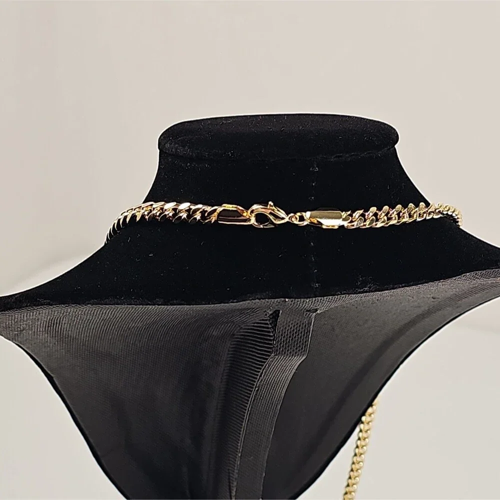 14K Gold Filled Cuban Curb Link Chain Necklace 26